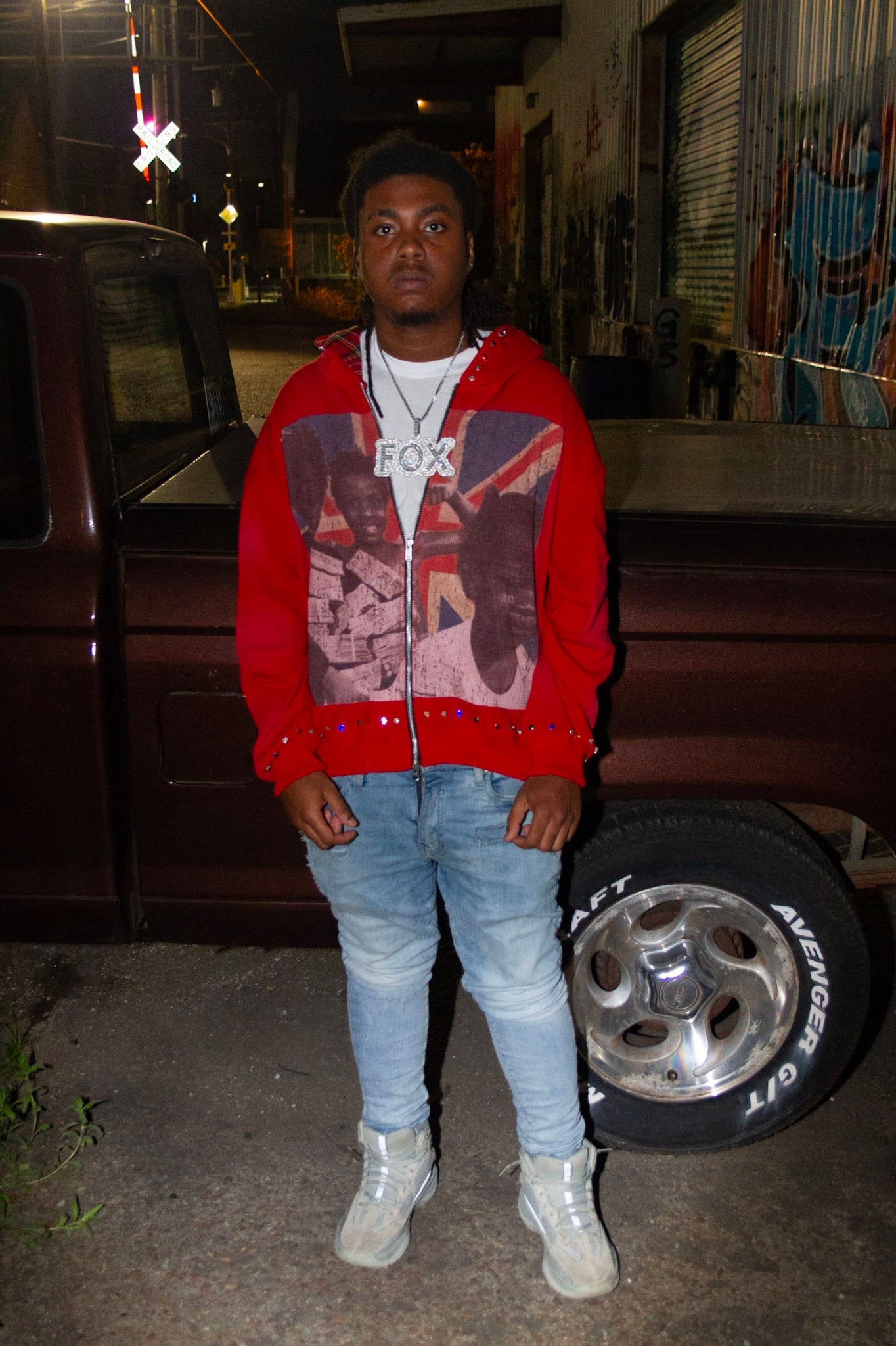 UNYIELD PAPERCHASIN ZIP UP "RED"