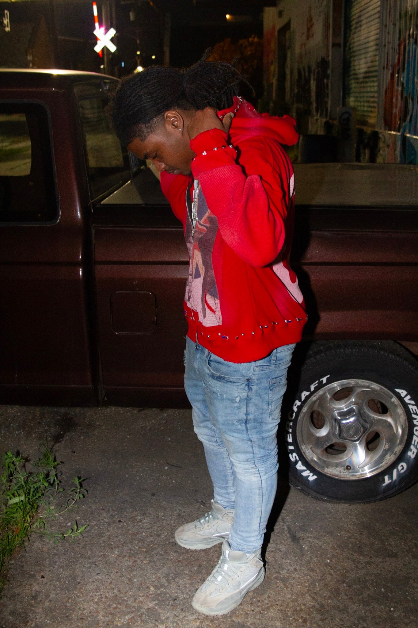 UNYIELD PAPERCHASIN ZIP UP "RED"