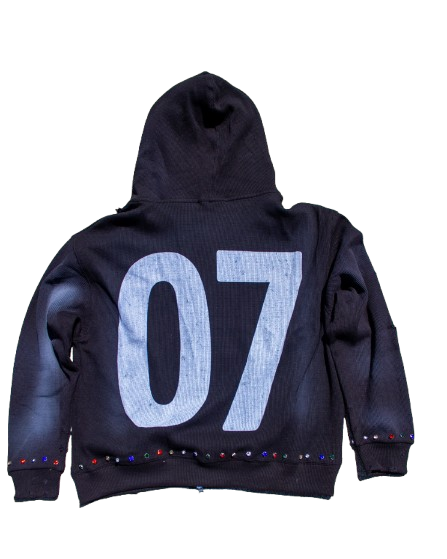 UNYIELD PAPERCHASIN ZIP UP "BLACK"