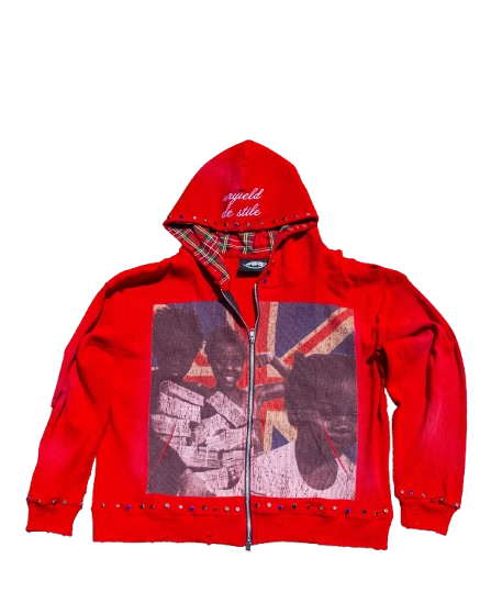 UNYIELD PAPERCHASIN ZIP UP "RED"